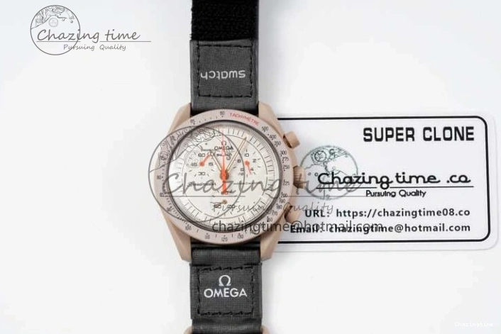 0308 Speedmaster Misson To Jupiter 1:1 Best Edition Brown Dial On Nylon Strap Quartz Breathable 7857